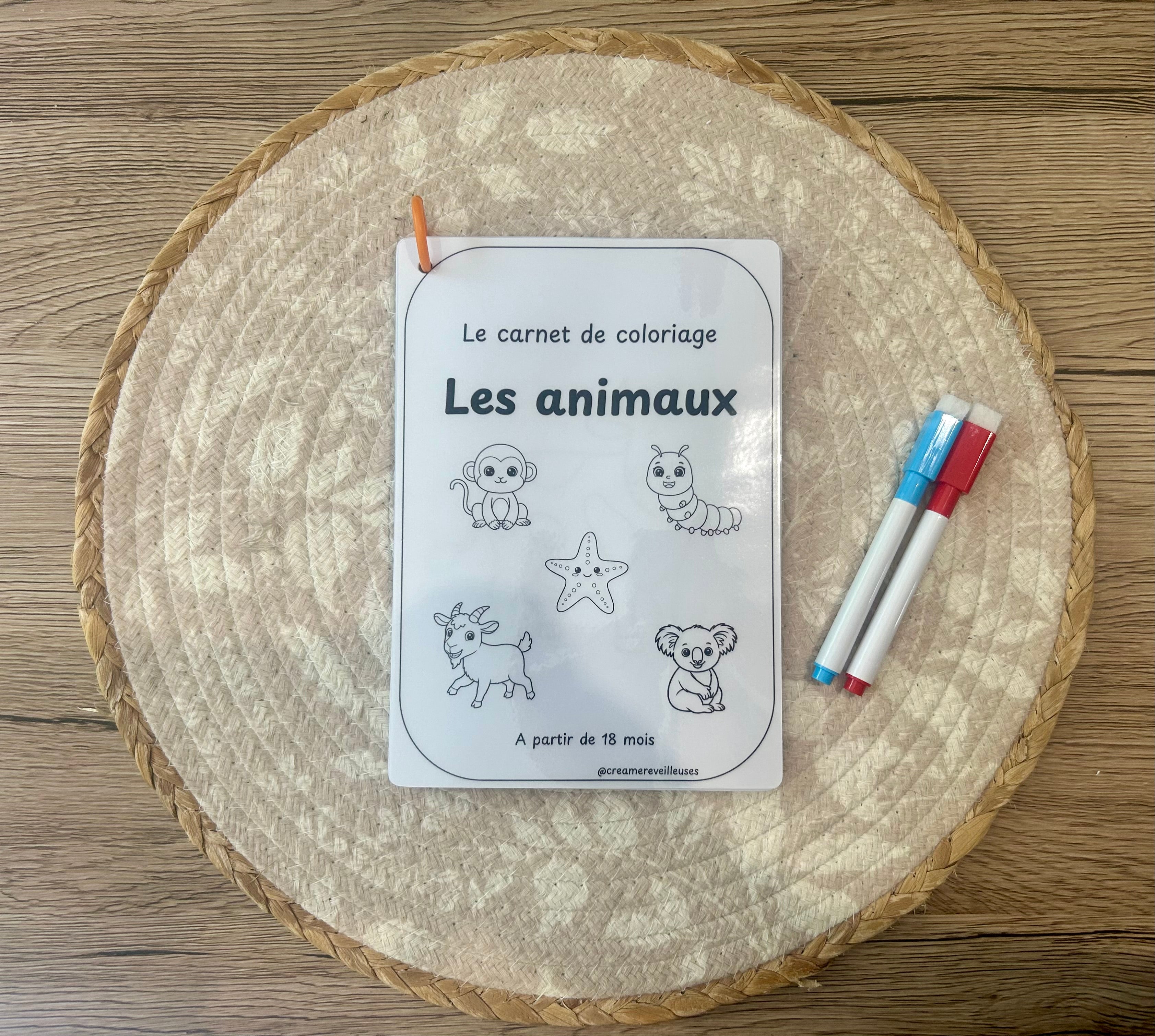 Carnet de coloriage réutilisable