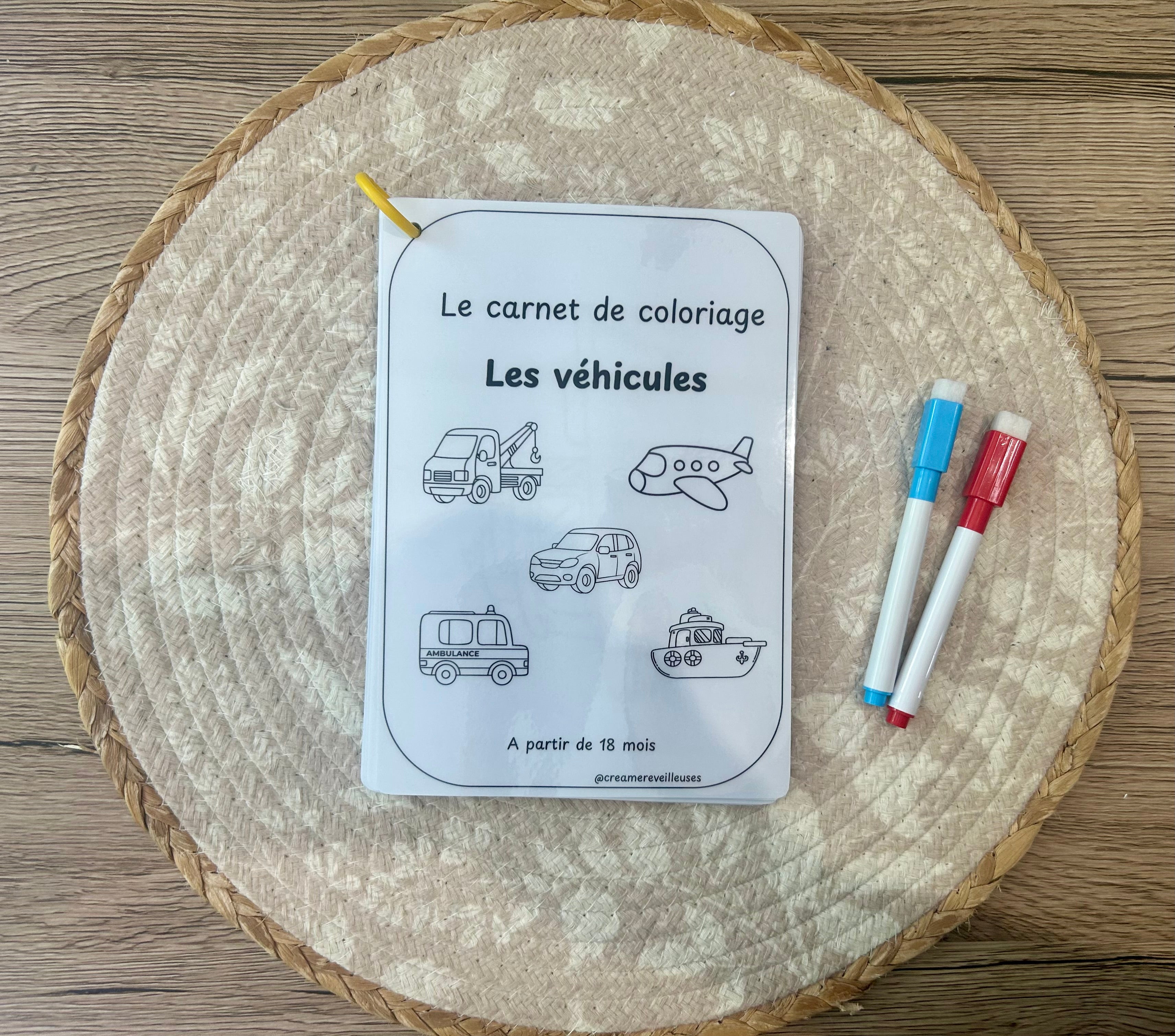 Carnet de coloriage réutilisable