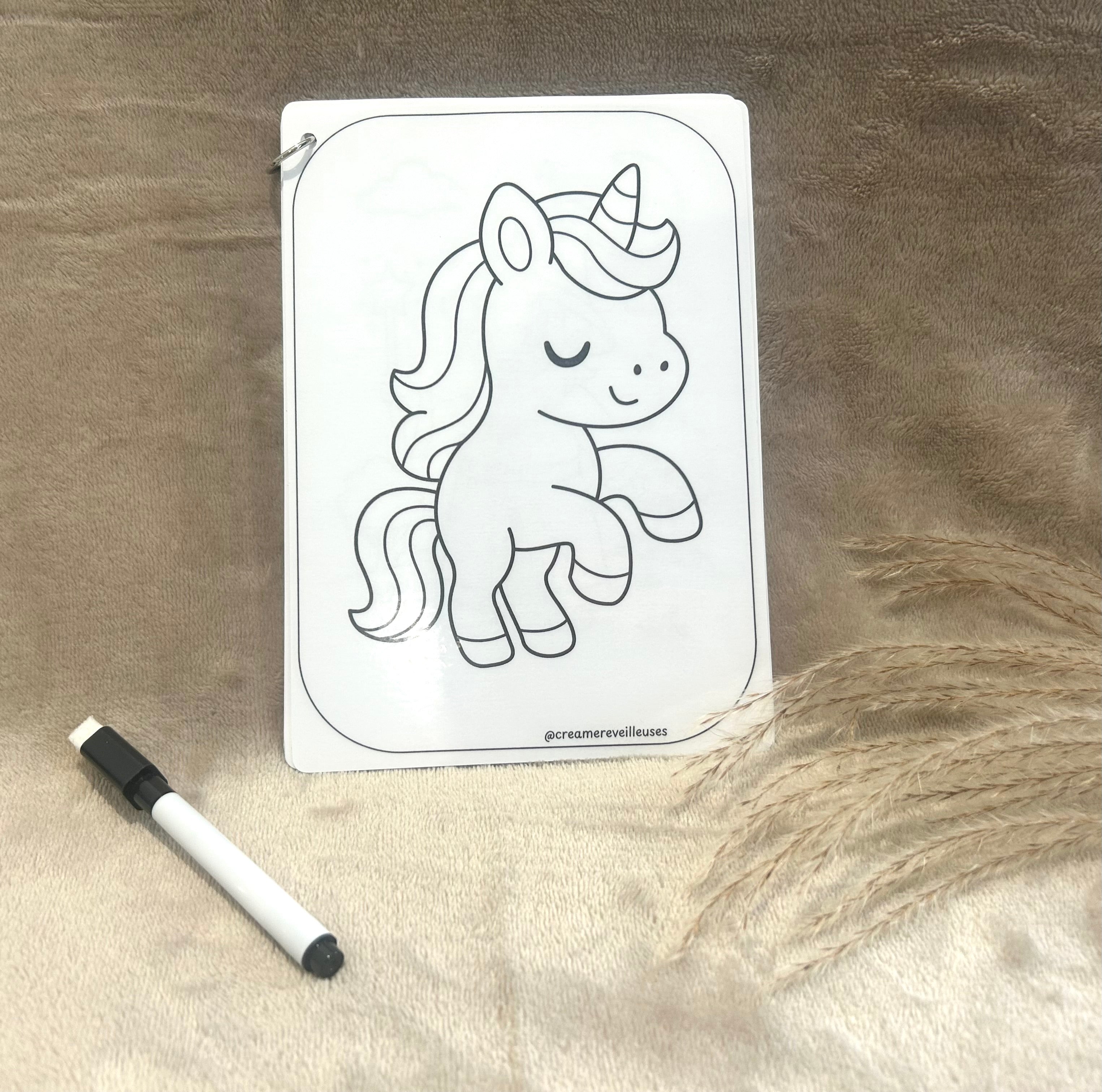 CARNET DE COLORIAGE RÉUTILISABLE