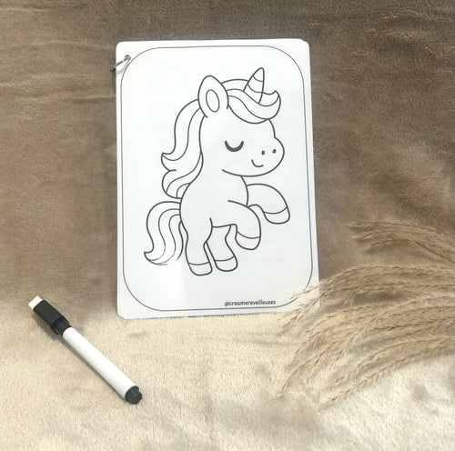 CARNET DE COLORIAGE RÉUTILISABLE