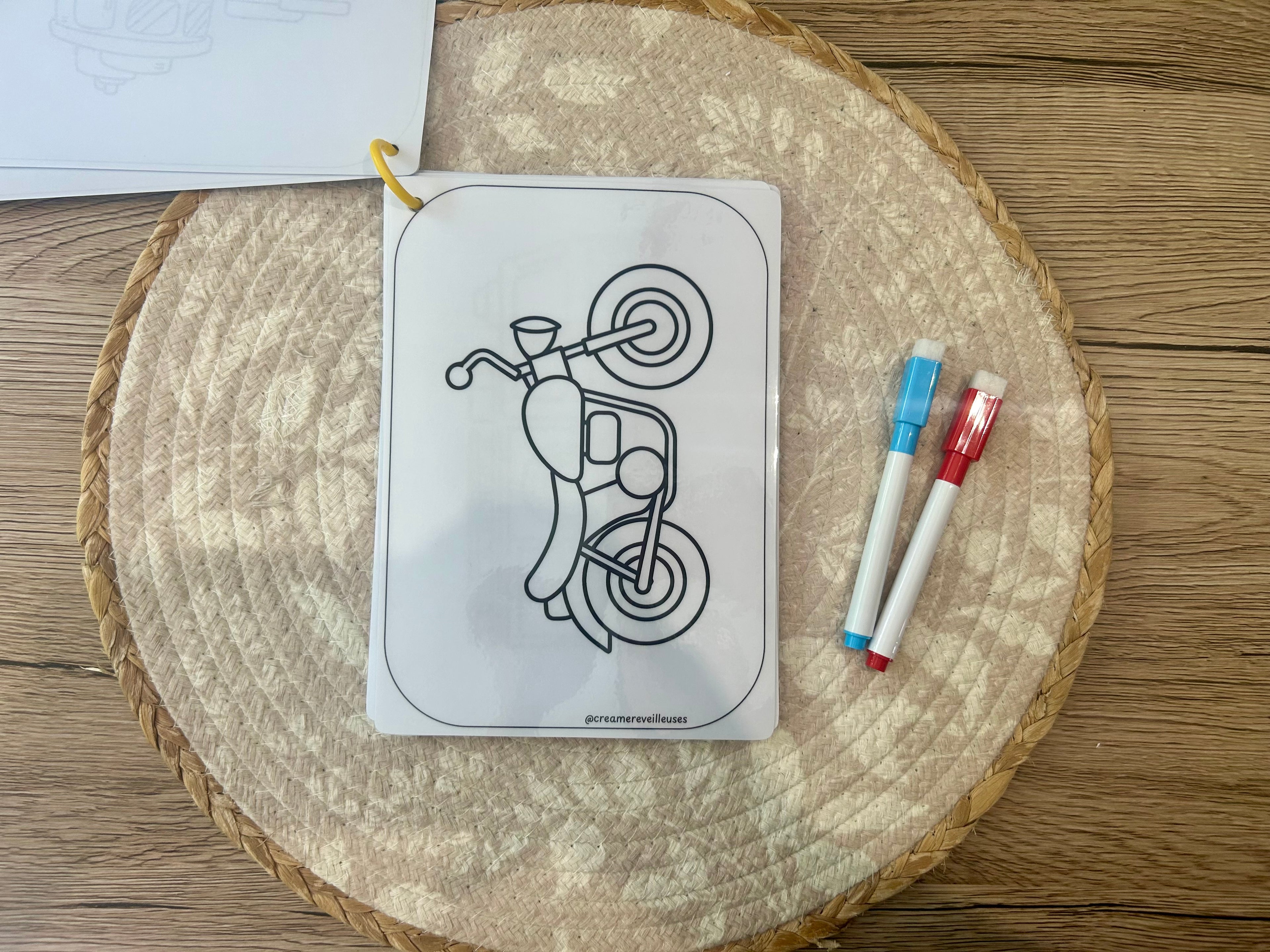Carnet de coloriage réutilisable