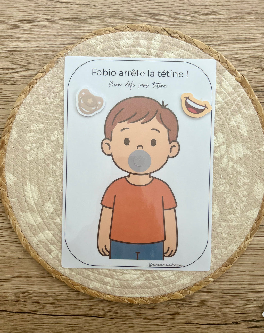 SUPPORT ARRÊT DE LA TÉTINE