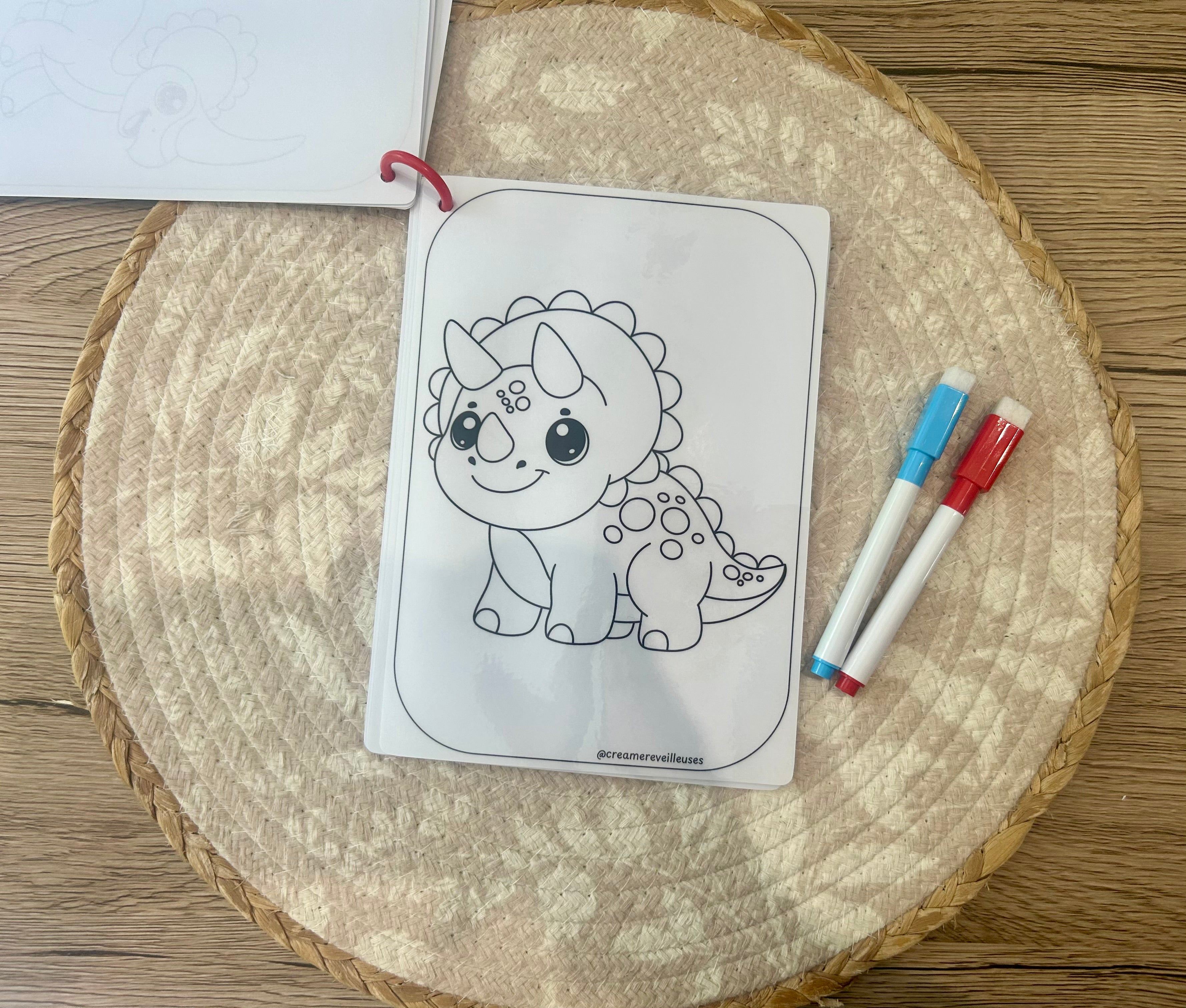 Carnet de coloriage réutilisable
