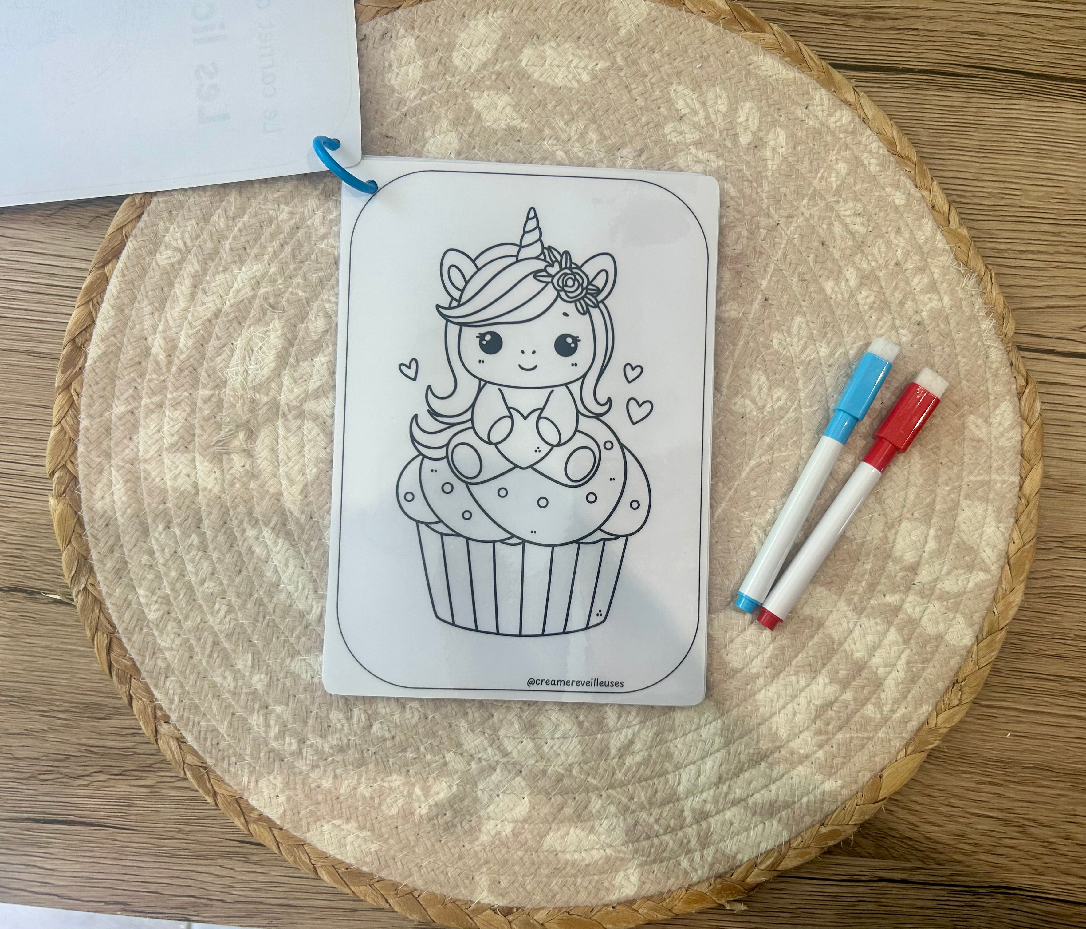 Carnet de coloriage réutilisable