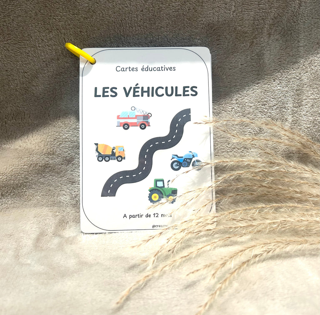 Cartes éducatives véhicules