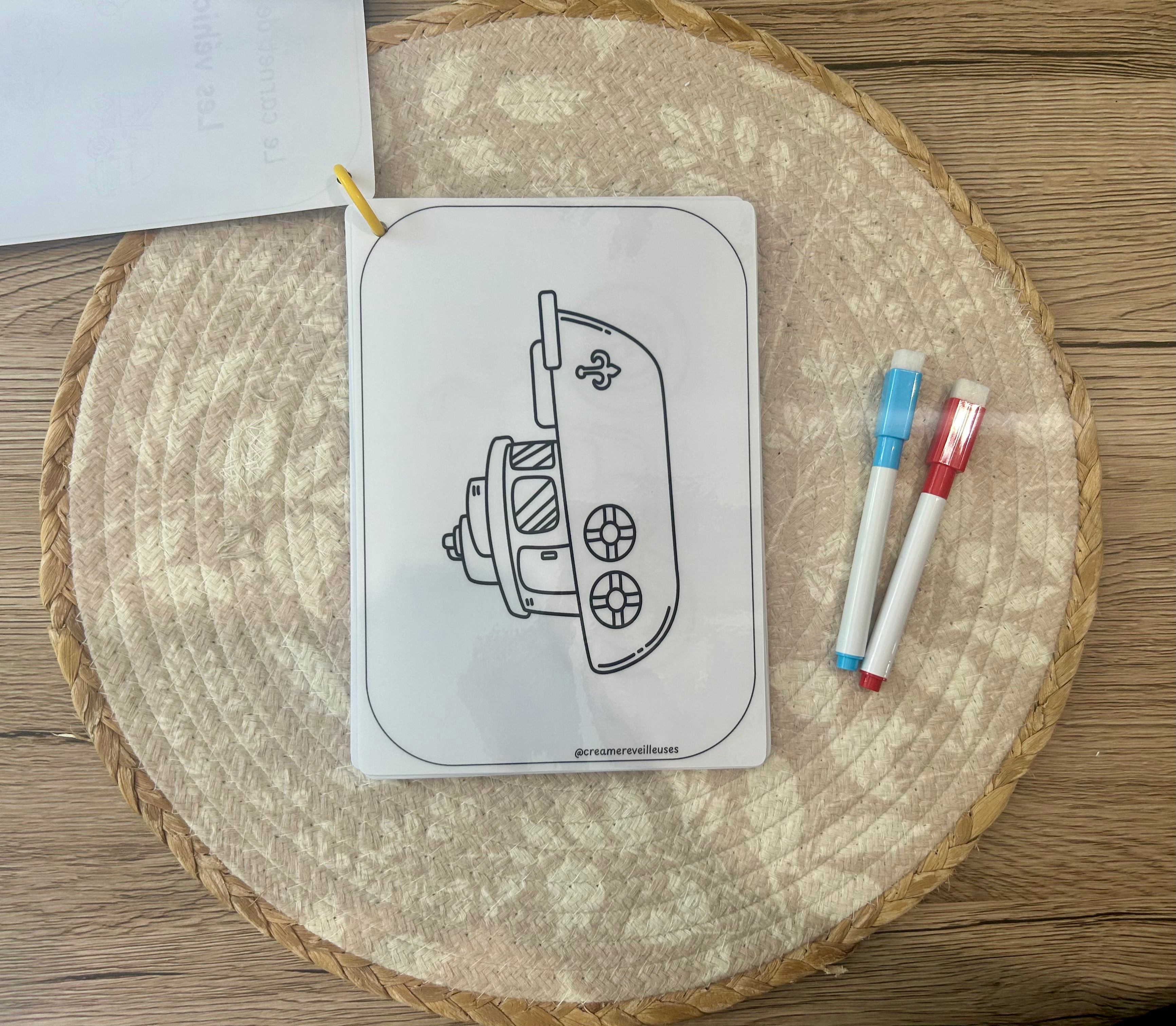 Carnet de coloriage réutilisable