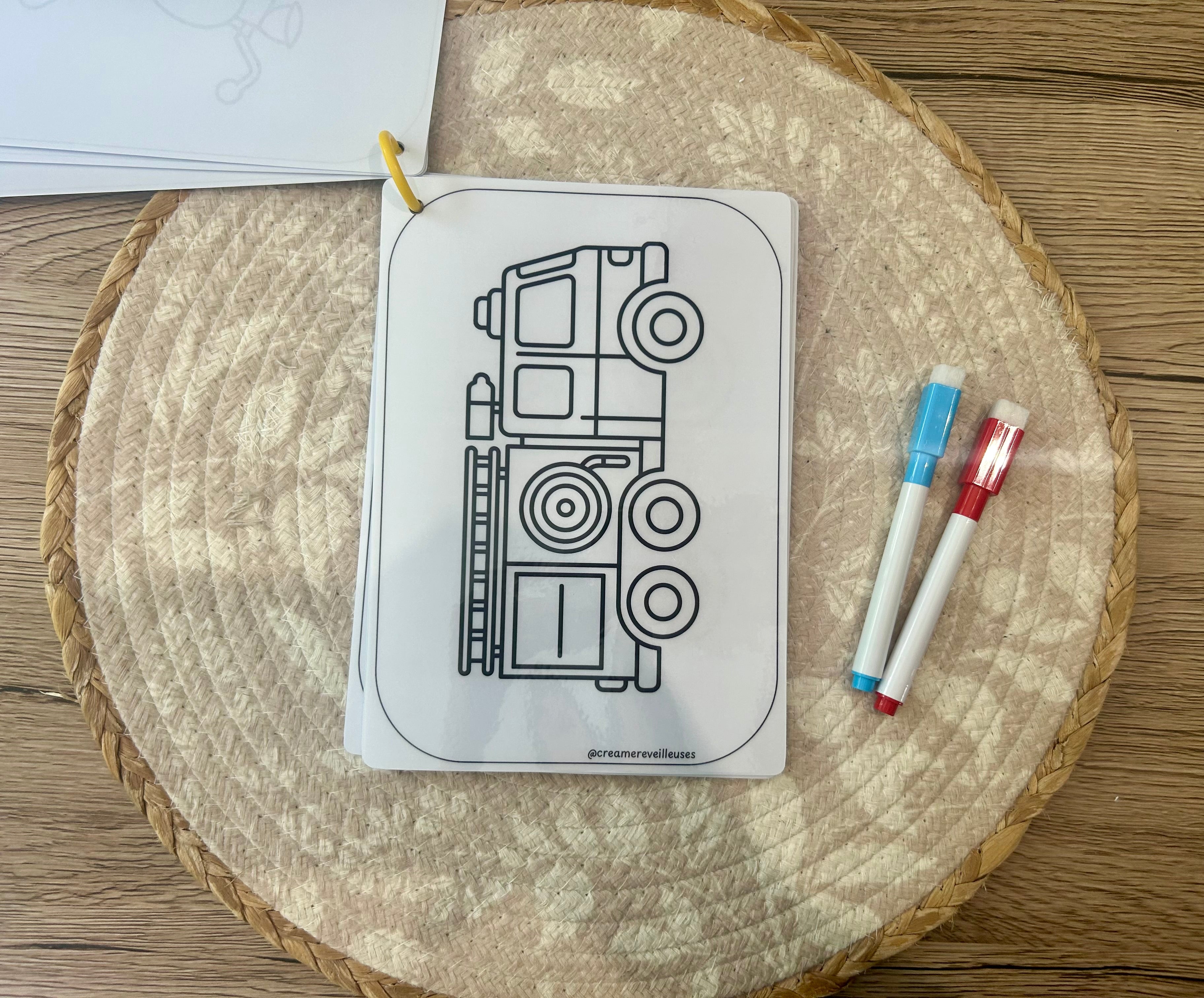 Carnet de coloriage réutilisable