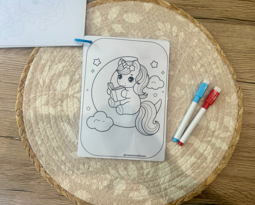 Carnet de coloriage réutilisable