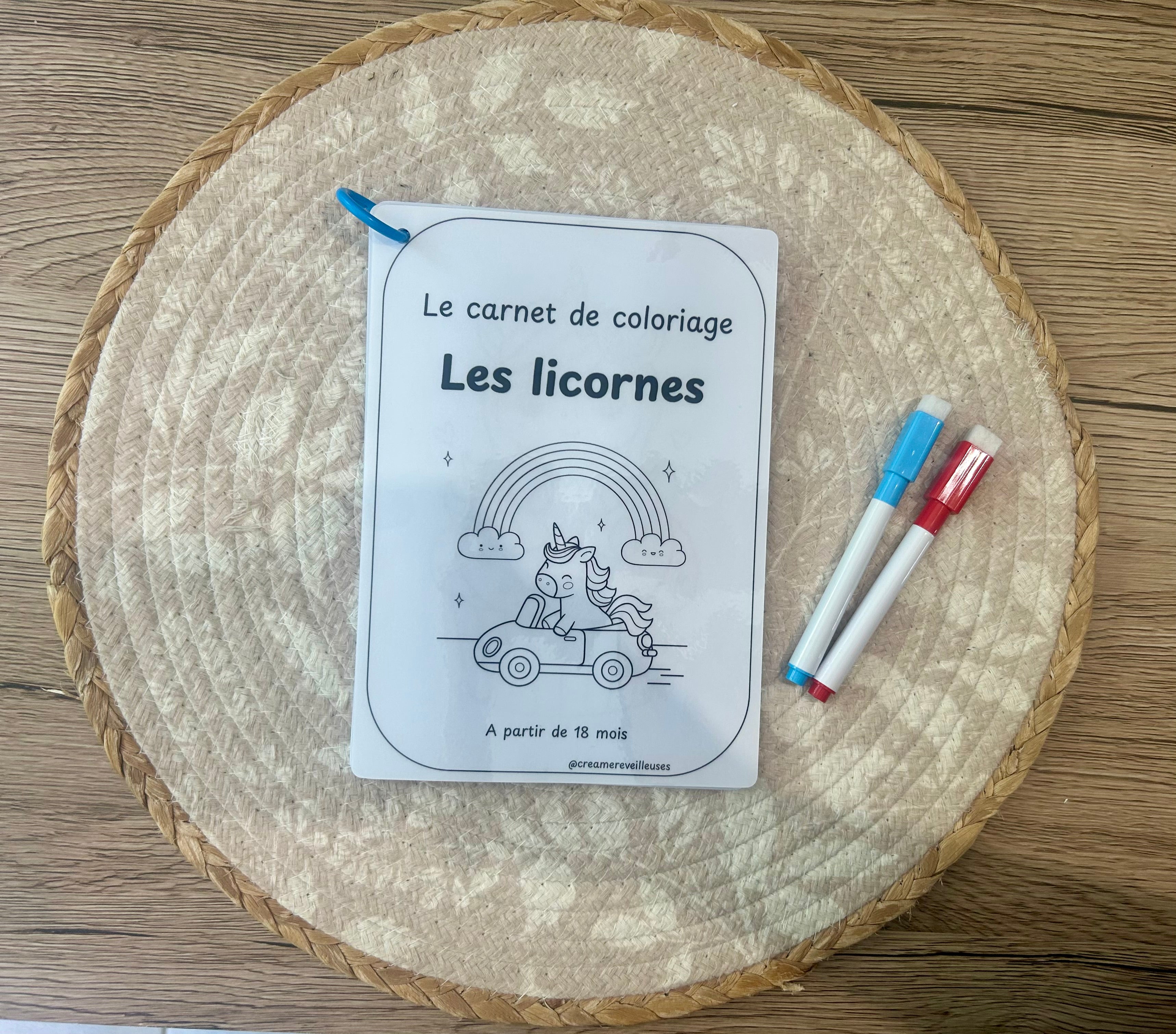 Carnet de coloriage réutilisable